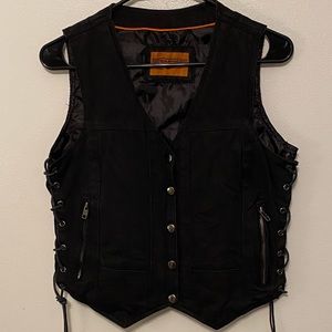 Dream apparel womens denim vest size small